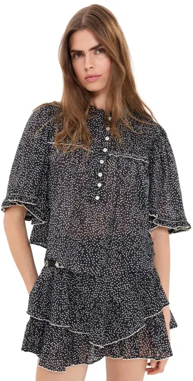 ISABEL MARANT ÉTOILE Douna Blouse Black/Ecru | Thumbnail 1 ISABEL MARANT ÉTOILE Douna Blouse Black/Ecru | Thumbnail 1