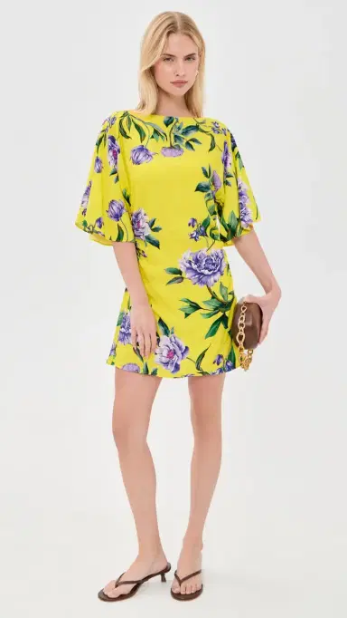 Hemant & Nandita Boat Neck hort Dress Yellow | Thumbnail 5 Hemant & Nandita Boat Neck hort Dress Yellow | Thumbnail 5