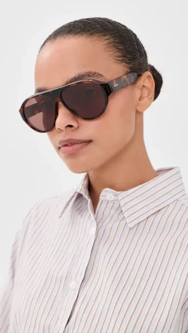 Illesteva Telluride Sunglasses Havana W/ Brown Lenses One Size | Thumbnail 3 Illesteva Telluride Sunglasses Havana W/ Brown Lenses One Size | Thumbnail 3