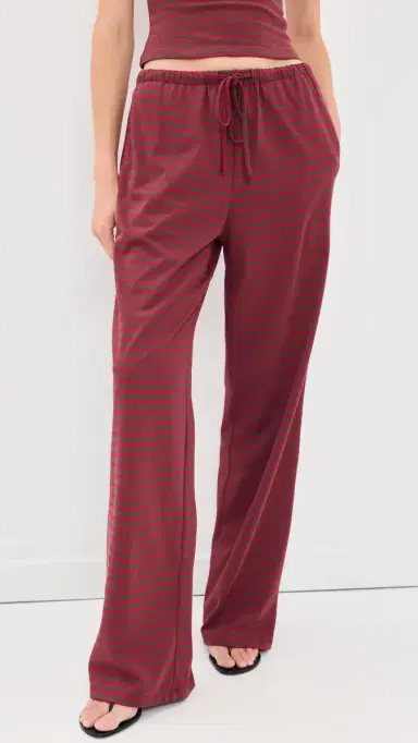 LIONESS Bloom Pants Chocolate Wine tripe | Thumbnail 2