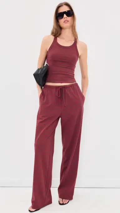 LIONESS Bloom Pants Chocolate Wine tripe | Thumbnail 5