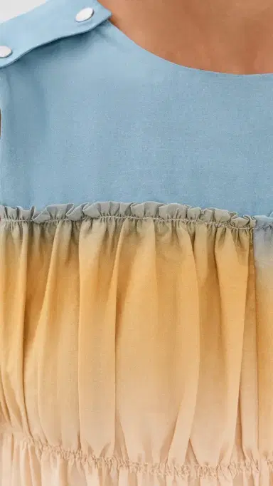 3.1 Phillip Lim Ombre Voile Gathered Maxi Dress Storm Canyon Multi 4 | Thumbnail 6