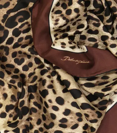 Dolce & Gabbana Leopard-print silk scarf | Thumbnail 2