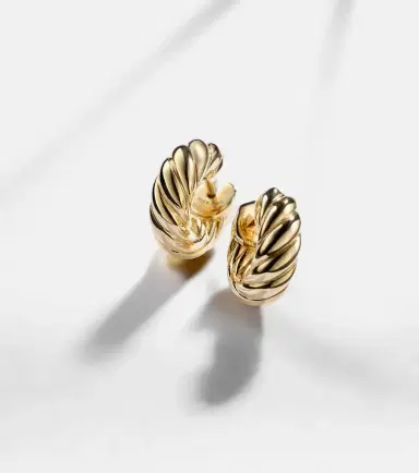 David Yurman 18kt gold hoop earrings | Thumbnail 5
