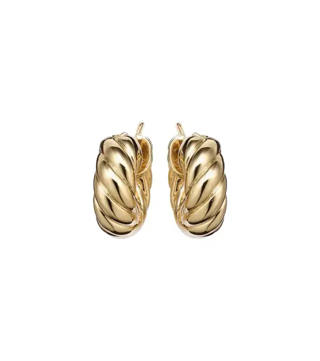 David Yurman 18kt gold hoop earrings