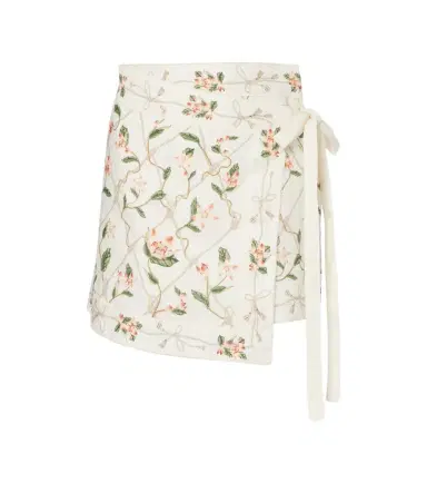 Agua by Agua Bendita Luna printed linen beach cover-up | Thumbnail 1