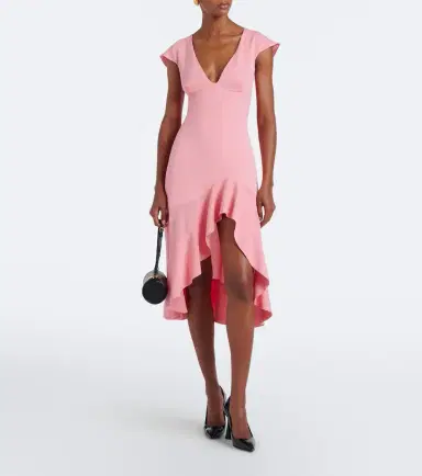 Stella McCartney Frill trim midi dress | Thumbnail 3 Stella McCartney Frill trim midi dress | Thumbnail 3
