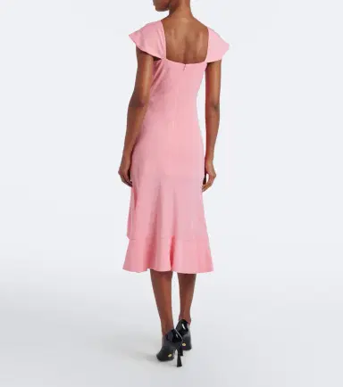 Stella McCartney Frill trim midi dress | Thumbnail 4 Stella McCartney Frill trim midi dress | Thumbnail 4