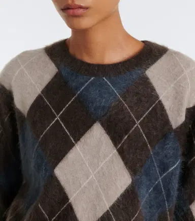 Lisa Yang Margy argyle cashmere sweater | Thumbnail 5