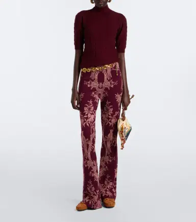 Etro Wool-blend jacquard flared pants | Thumbnail 2 Etro Wool-blend jacquard flared pants | Thumbnail 2