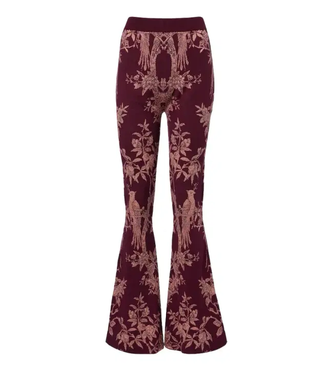 Etro Wool-blend jacquard flared pants