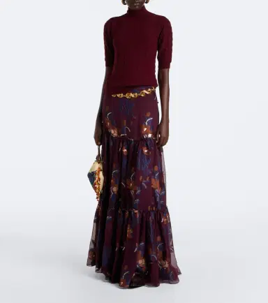 Etro Tiered silk-blend jacquard maxi skirt | Thumbnail 2 Etro Tiered silk-blend jacquard maxi skirt | Thumbnail 2