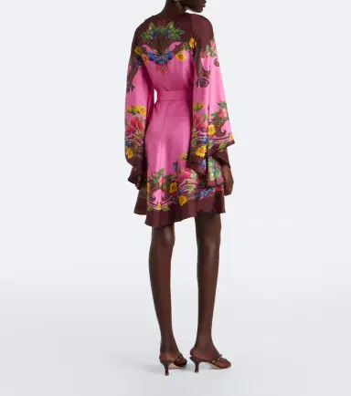Etro Belted floral silk satin minidress | Thumbnail 2