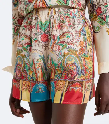 Etro Paisley silk satin shorts | Thumbnail 5 Etro Paisley silk satin shorts | Thumbnail 5