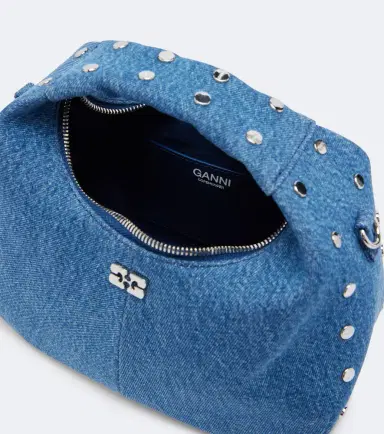 Ganni Mini denim top-handle bag | Thumbnail 2 Ganni Mini denim top-handle bag | Thumbnail 2