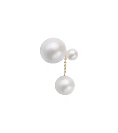Sophie Bille Brahe Lou Perle 14kt gold single earring with freshwater pearls | Thumbnail 1