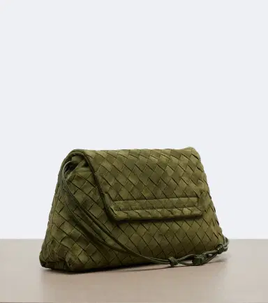 Bottega Veneta Giorno Intrecciato suede crossbody bag | Thumbnail 3 Bottega Veneta Giorno Intrecciato suede crossbody bag | Thumbnail 3