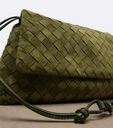 Bottega Veneta Giorno Intrecciato suede crossbody bag | Thumbnail 4 Bottega Veneta Giorno Intrecciato suede crossbody bag | Thumbnail 4