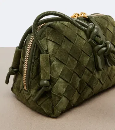 Bottega Veneta Concert Intrecciato Mini suede crossbody bag | Thumbnail 2