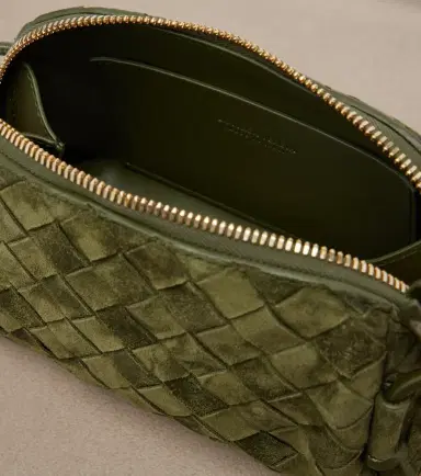 Bottega Veneta Concert Intrecciato Mini suede crossbody bag | Thumbnail 3