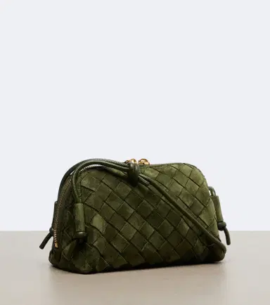 Bottega Veneta Concert Intrecciato Mini suede crossbody bag | Thumbnail 4