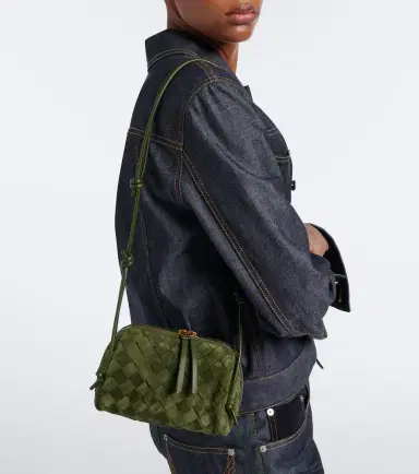 Bottega Veneta Concert Intrecciato Mini suede crossbody bag | Thumbnail 7