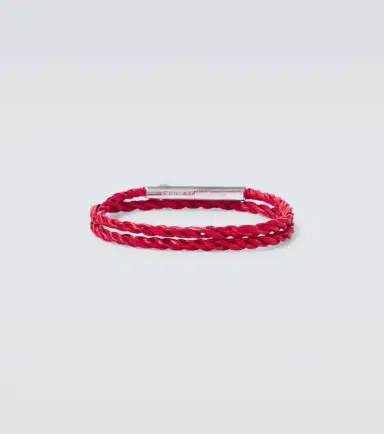 Bottega Veneta Knot sterling silver and leather bracelet | Thumbnail 2
