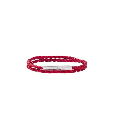 Bottega Veneta Knot sterling silver and leather bracelet | Thumbnail 1