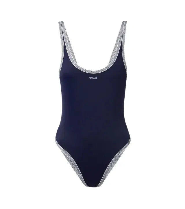 Versace Greca logo embroidered swimsuit
