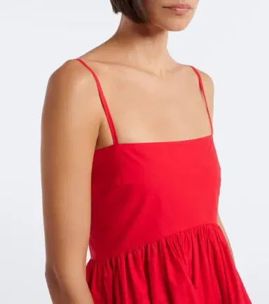 Ganni Ruffled cotton poplin minidress | Thumbnail 5 Ganni Ruffled cotton poplin minidress | Thumbnail 5