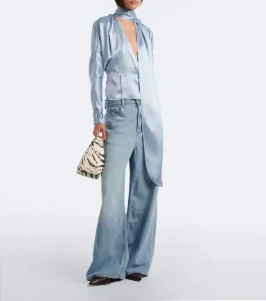 Ganni Scarf-detail blouse | Thumbnail 2 Ganni Scarf-detail blouse | Thumbnail 2