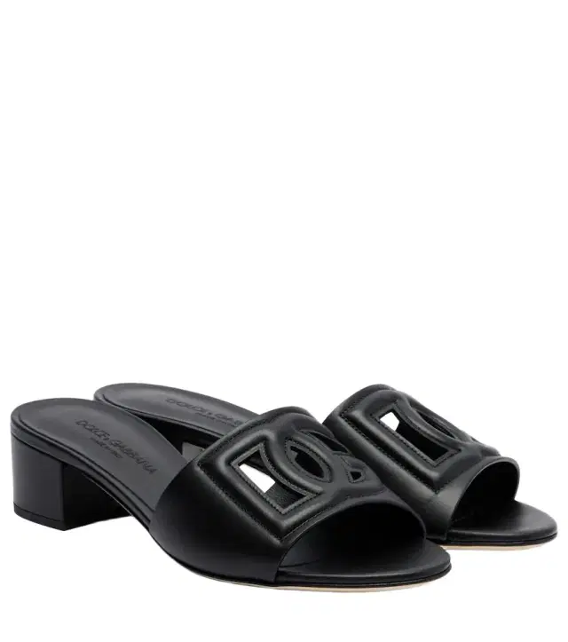 Dolce & Gabbana DG leather mules