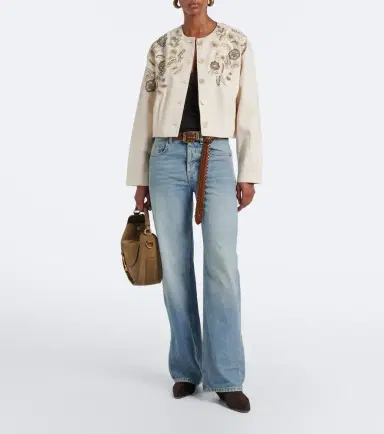 Veronica Beard Emeren embroidered cotton jacket | Thumbnail 4 Veronica Beard Emeren embroidered cotton jacket | Thumbnail 4