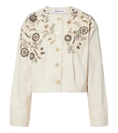 Veronica Beard Emeren embroidered cotton jacket | Thumbnail 1 Veronica Beard Emeren embroidered cotton jacket | Thumbnail 1