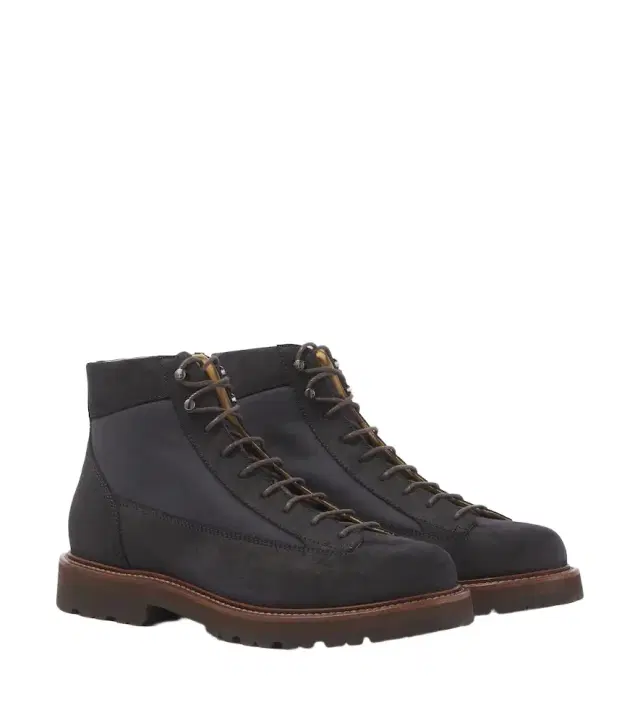 Brunello Cucinelli Suede-trimmed lace-up boots