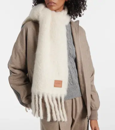Loewe Fringed mohair and wool-blend scarf | Thumbnail 5 Loewe Fringed mohair and wool-blend scarf | Thumbnail 5