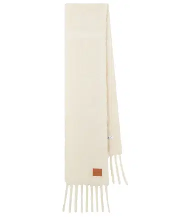Loewe Fringed mohair and wool-blend scarf | Thumbnail 1 Loewe Fringed mohair and wool-blend scarf | Thumbnail 1