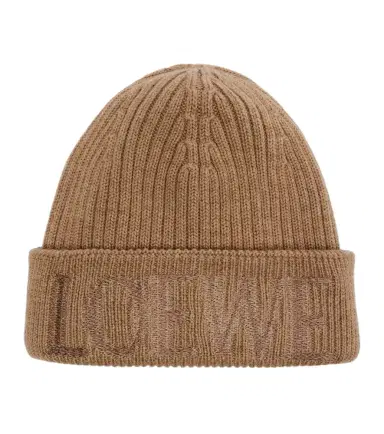 Loewe Logo embroidered ribbed-knit wool beanie | Thumbnail 1 Loewe Logo embroidered ribbed-knit wool beanie | Thumbnail 1