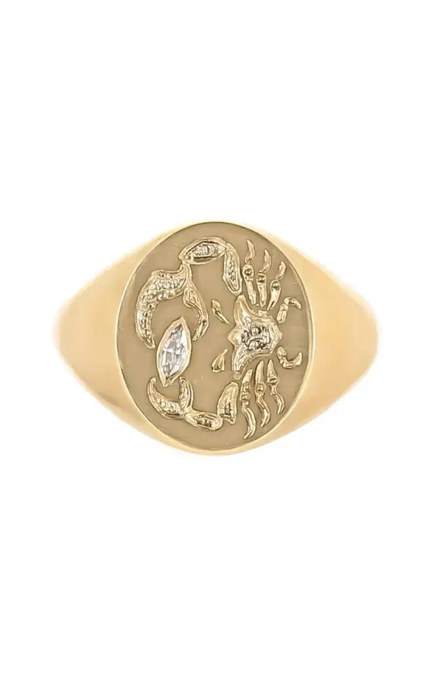 CASTRO SMITH Diamond Crab Claw Signet Ring