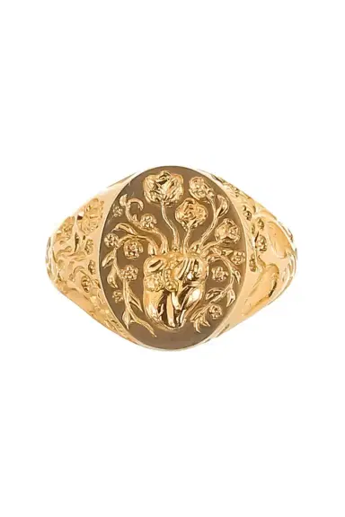 CASTRO SMITH Diamond Mini Heart Signet Ring | Thumbnail 1 CASTRO SMITH Diamond Mini Heart Signet Ring | Thumbnail 1