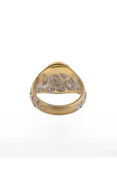 CASTRO SMITH Diamond Mini Sunflower Signet Ring | Thumbnail 6 CASTRO SMITH Diamond Mini Sunflower Signet Ring | Thumbnail 6