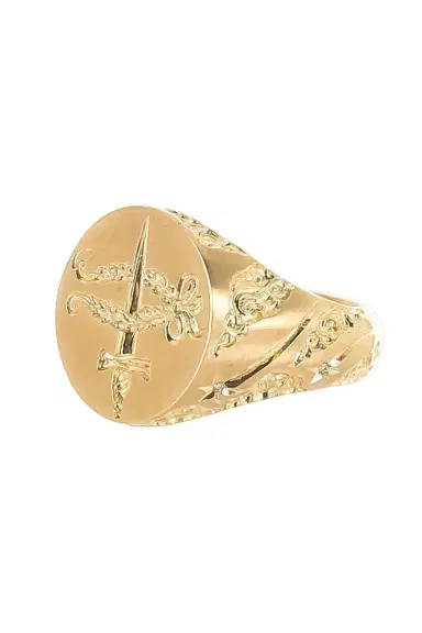 CASTRO SMITH Diamond Shield Maiden Signet Ring | Thumbnail 4