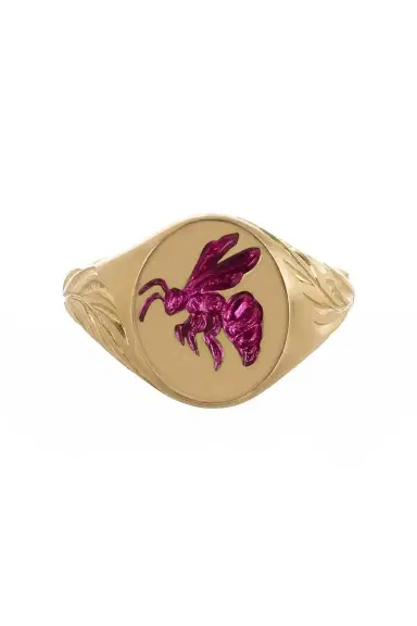 CASTRO SMITH Fuchsia Bee Signet Ring | Thumbnail 1 CASTRO SMITH Fuchsia Bee Signet Ring | Thumbnail 1