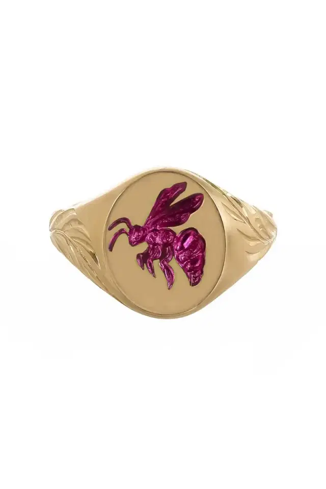 CASTRO SMITH Fuchsia Bee Signet Ring