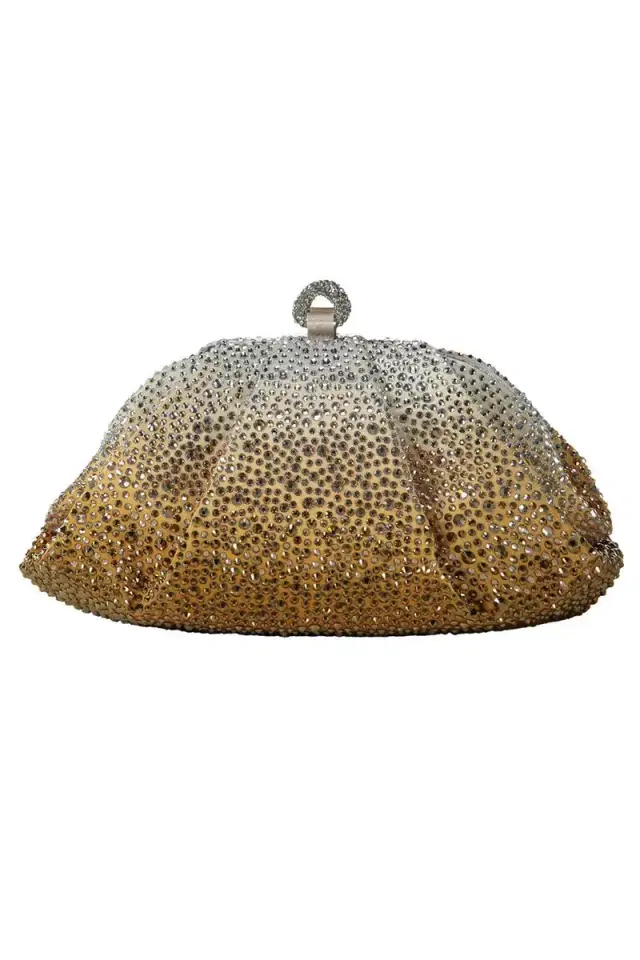 Judith Leiber Gemma Crystal Clutch - Silver Golden