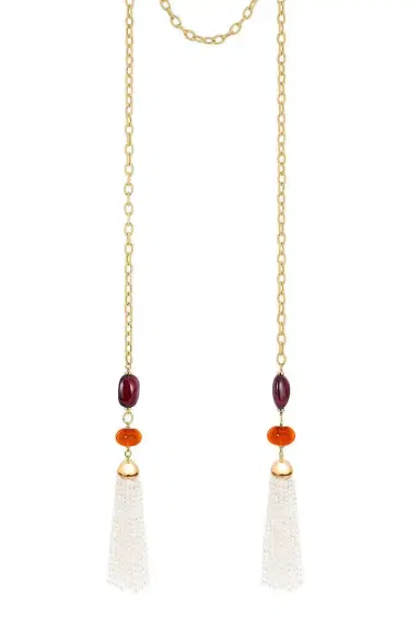 GOSHWARA Rubellite Mandarin Lariat Necklace | Thumbnail 1 GOSHWARA Rubellite Mandarin Lariat Necklace | Thumbnail 1