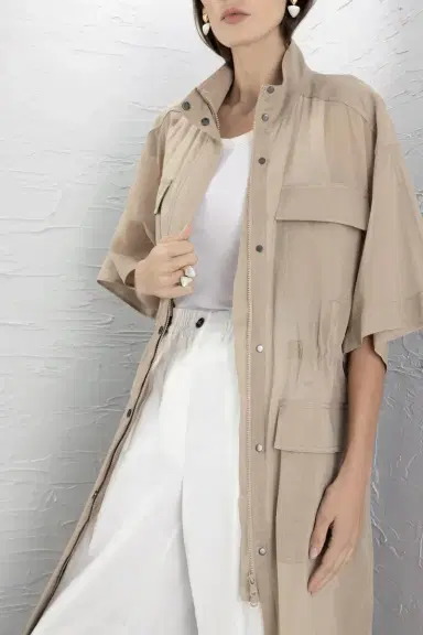 Brunello Cucinelli Utility Shirt Dress | Thumbnail 3