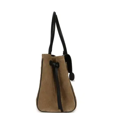 Chanel Chanel Medium "Urban Essential" East West Shopping Tote Black Grained Calfskin and Beige Suede Gold Hardware | Thumbnail 3