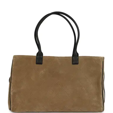 Chanel Chanel Medium "Urban Essential" East West Shopping Tote Black Grained Calfskin and Beige Suede Gold Hardware | Thumbnail 4