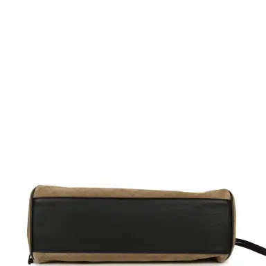 Chanel Chanel Medium "Urban Essential" East West Shopping Tote Black Grained Calfskin and Beige Suede Gold Hardware | Thumbnail 6